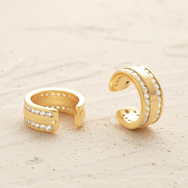 MYEARS Women Ear Cuff Earring Gold Non Pierced Ear Cartilage Clip on Wrap Hoop 14K Gold Filled Tiny Boho Beach Simple Minimalist Delicate Handmade Hypoallergenic Jewelry Gift-Sold as Single/Pair - Image 5